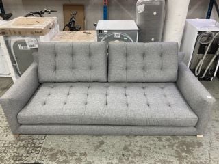 JOHN LEWIS THREE-SEATER SOFA IN STEEL RRP £749 (MISSING LEGS)