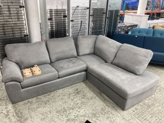 JOHN LEWIS FOUR-SEATER CORNER SOFA IN GREY RRP £1,249 (MISSING FITTINGS)