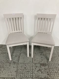 PAIR OF JOHN LEWIS ANYDAY WOODEN DINING CHAIRS RRP £149