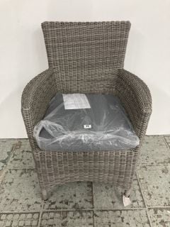 JOHN LEWIS DANTE WICKER GARDEN ARMCHAIR WITH CUSHIONS RRP £259