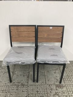 PAIR OF JOHN LEWIS PLATFORM DINING CHAIRS WITH CUSHIONS RRP £199