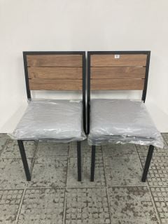 PAIR OF JOHN LEWIS PLATFORM DINING CHAIRS WITH CUSHIONS RRP £199