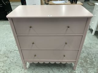 JOHN LEWIS HEM THREE DRAWER PINK CHEST RRP £499