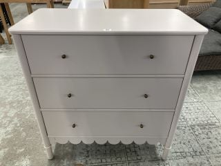 JOHN LEWIS HEM THREE DRAWER CREAM CHEST RRP £499