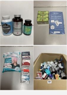 BOX OF PHARMACEUTICAL ITEMS TO INCLUDE VITAMIN SUPPLEMENTS