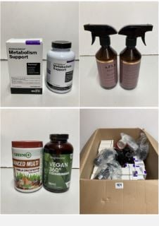 BOX OF PHARMACEUTICAL ITEMS TO INCLUDE VITAMIN SUPPLEMENTS