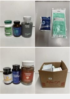 BOX OF PHARMACEUTICAL ITEMS TO INCLUDE VITAMIN SUPPLEMENTS