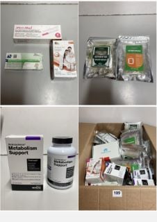 BOX OF PHARMACEUTICAL ITEMS TO INCLUDE VITAMIN SUPPLEMENTS