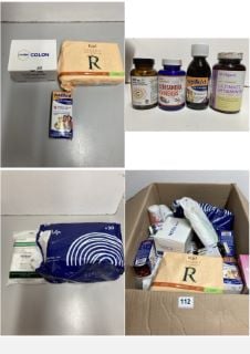 BOX OF PHARMACEUTICAL ITEMS TO INCLUDE VITAMIN SUPPLEMENTS