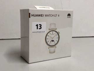 HUAWEI GT4 41MM WHITE LEATHER STRAP WATCH RRP:£199 (SEALED)