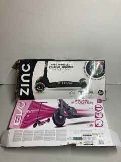 2 X SCOOTERS, ZINC AND EVO