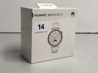 HUAWEI GT4 41MM WHITE LEATHER STRAP WATCH RRP:£199 (SEALED)