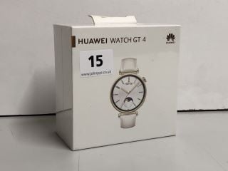 HUAWEI GT4 41MM WHITE LEATHER STRAP WATCH RRP:£199 (SEALED)