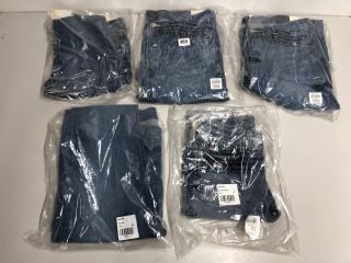 FIVE PAIRS OF RIVER ISLAND JEANS, VARIOUS SIZES