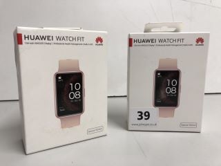 2 X HUAWEI WATCH FIT SMARTWATCHES (SEALED)