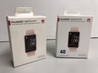 2 X HUAWEI WATCH FIT SMARTWATCHES (SEALED)