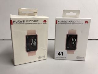 2 X HUAWEI WATCH FIT SMARTWATCHES (SEALED)