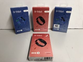 4 X FITBIT ACTIVITY TRACKERS (SEALED)