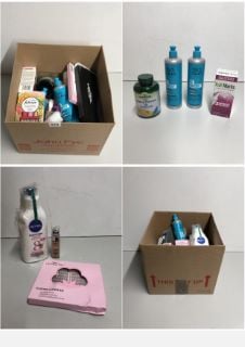 BOX OF BEAUTY PRODUCTS TO INCLUDE BED HEAD SHAMPOO