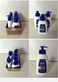 SIX BOTTLES OF E45 CREAM