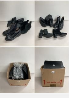 BOX OF WOMENS BOOTS AND SHOES TO INCLUDE JACK WILLS SLIDERS