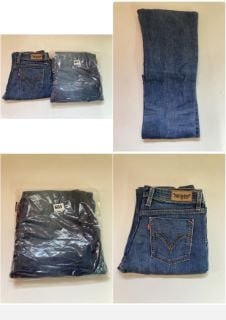 1 X PAIR OF 627 STRAIGHT FIT LEVI JEANS SIZE 28/34 AND 1 X PAIR OF TOMMY HILFIGER JEANS SIZE 34/32