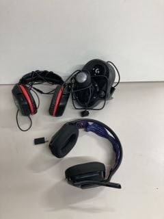 3 X LOGITECH GAMING HEADSETS