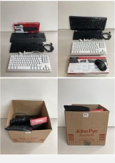 BOX OF GAMING KEYBOARDS TO INCLUDE HYPERX