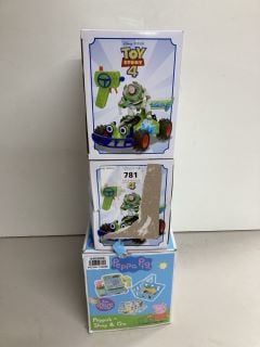 TOYS TO INCLUDE TOY STORY 4 AND PEPPA PIG TOY CARS