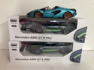 3 X LARGE R/C CARS TO INCLUDE MERCEDES AMG GT R PRO