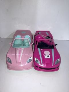 2 X BARBIE R/C CARS