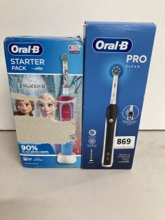 2 X ORAL B ELECTRIC TOOTHBRUSHES