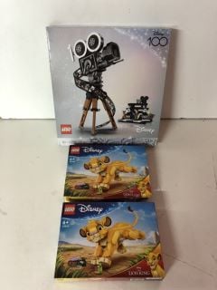 3 X LEGO SETS TO INCLUDE A DISNEY CAMERA