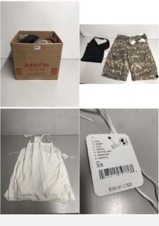 BOX OF PREMIUM DESIGNER CLOTHING OF VARIOUS DESIGNS AND SIZES