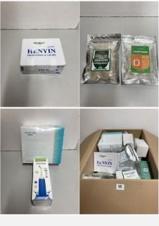 BOX OF PHARMACEUTICAL ITEMS TO INCLUDE VITAMIN SUPPLEMENTS