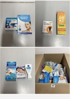 BOX OF PHARMACEUTICAL ITEMS TO INCLUDE VITAMIN SUPPLEMENTS