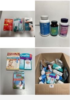 BOX OF PHARMACEUTICAL ITEMS TO INCLUDE VITAMIN SUPPLEMENTS