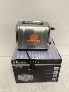 2 X RUSSELL HOBBS TOASTER INC INSPIRE WHITE 4 SLICE TOASTER