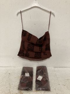 3 X POPPY TUBE TOP SIZE: L RRP: £103 (BRN)