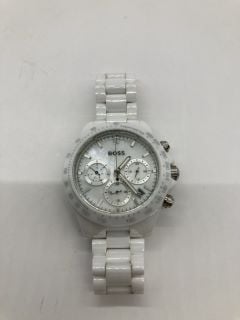 MENS BOSS WATCH WHITE