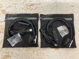 2 X LOGITECH USB HEADSET MONO H650E