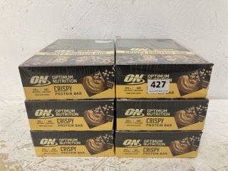 6 X ON OPTIMUM NUTRITION CRISPY PROTEIN BAR PEANUT BUTTER FLAVOUR MULTIPACK (BBE 09/2024)