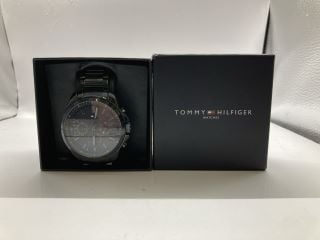 TOMMY HILFIGER MENS WATCH BLACK DIAL