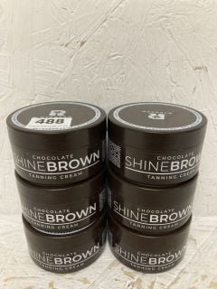 6 X CHOCOLATE SHINEBROWN TANNING CREAM