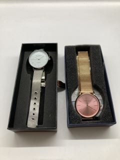 2 X WOMENS WATCHES INC HANNAH MARTIN PINK DIAL