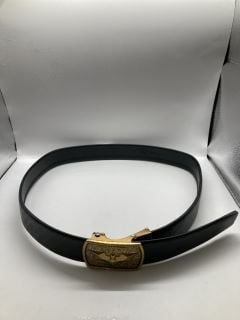 LEATHER BELT WITH BATMAN BUCKLE