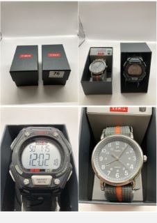 2 X TIMEX MENS WATCHES INC INDIGLO & DIGITAL