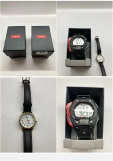 2 X TIMEX WATCHES INC MENS DIGITAL & WOMENS INDIGLO WR 30M