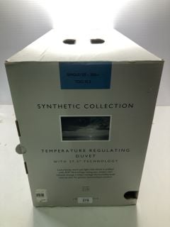 JOHN LEWIS SYNTHETIC COLLECTION TEMPERATURE REGULATING DUVET - SINGLE 4.5+9 TOG