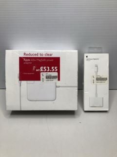 2 X APPLE ITEMS INC 60W MAGSAFE CHARGER